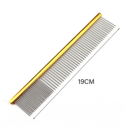 Light Aluminum Pet Comb 6 Colors Optional Professional Dog Grooming