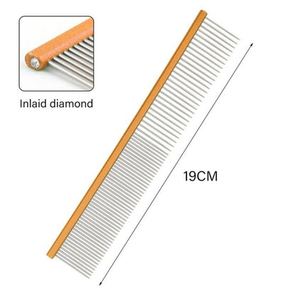 Light Aluminum Pet Comb 6 Colors Optional Professional Dog Grooming
