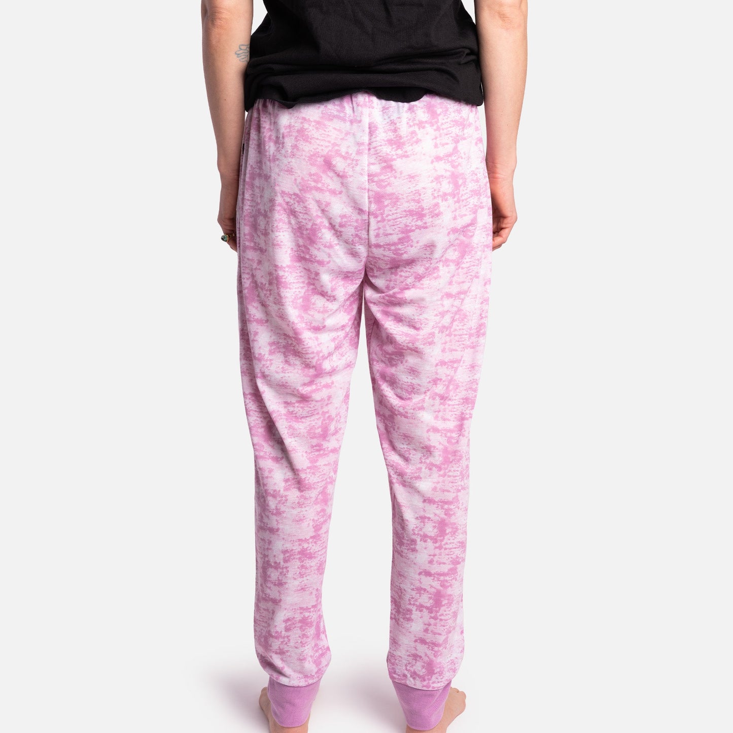 💖 Pink Tie-Dye Matching Human Pajama Joggers – Cozy & Stylish