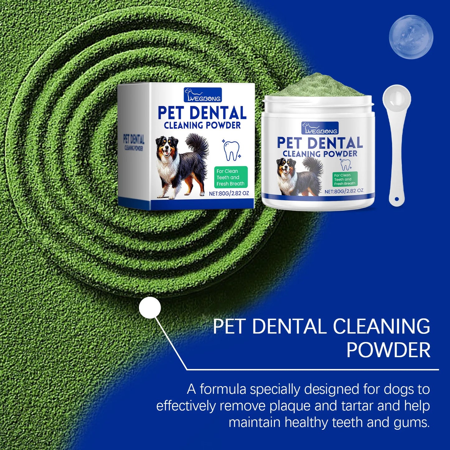 Pet Tooth Cleaning Powder Teeth Stain Remover Eliminates Bad Breath
