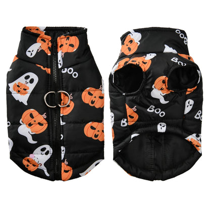 Halloween Pet Dog Costume Winter Warm Clothes For Small Medium Dogs