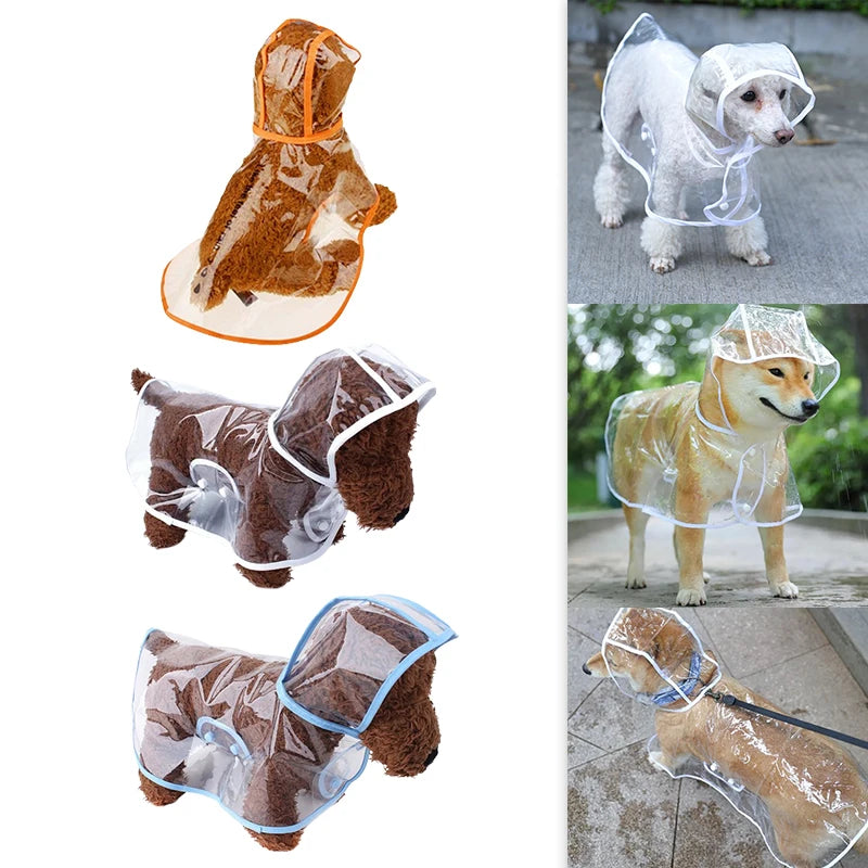 1PC Waterproof Dog Coat Rain Jacket Pet Clothes Puppy Raincoat