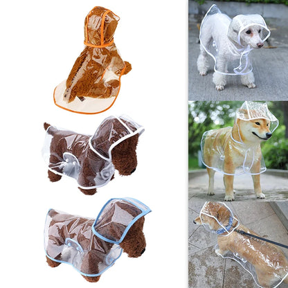 1PC Waterproof Dog Coat Rain Jacket Pet Clothes Puppy Raincoat