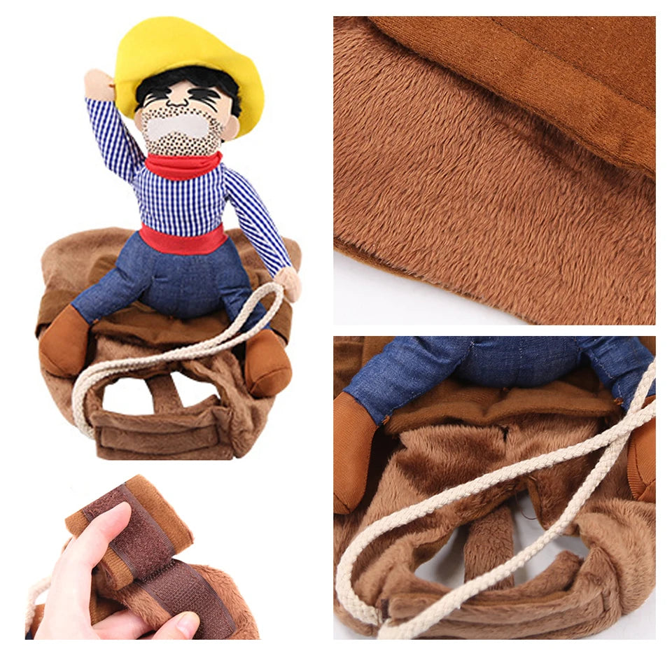 NONOR Halloween Party Dog Clothes Funny Cowboy Dressing Up Jacket
