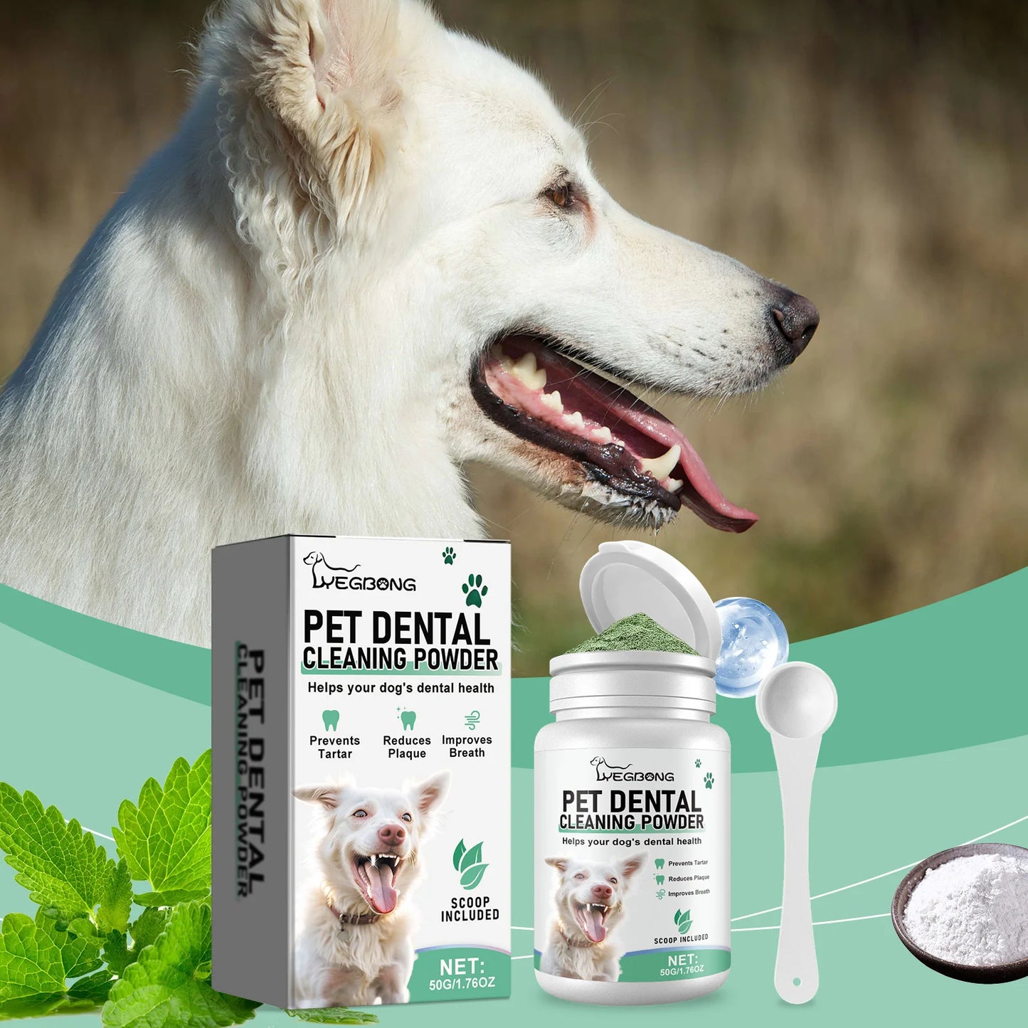 Powder For Dogs Teeth Prevents Tartar Eliminates Oral Odors Plaque
