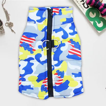 Fashion Big Dog Waterproof Jacket Autumn Winter Pet Coat with Traction