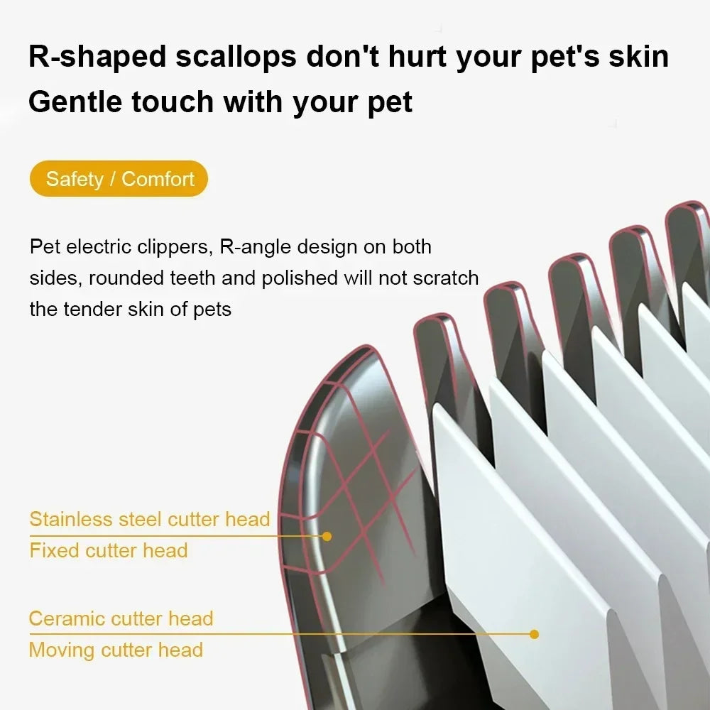 Dog Professional Hair Clipper Electrical Grooming Trimmer for Pets USB