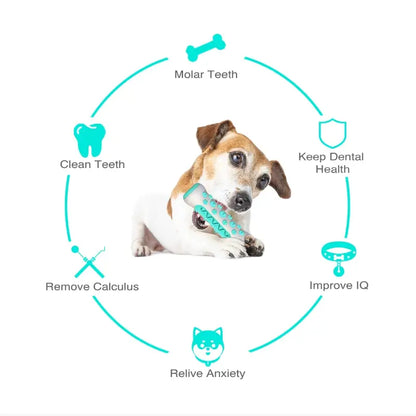 Dog Toy Teething Stick Chewable Teeth Cleaning Bones Dog Toothbrush