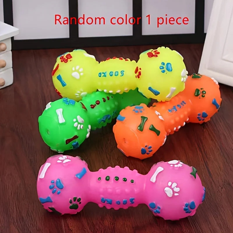 Interactive Squeaky Chew Toy for Small Dogs - Durable Rubber for