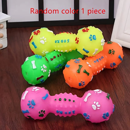 Interactive Squeaky Chew Toy for Small Dogs - Durable Rubber for