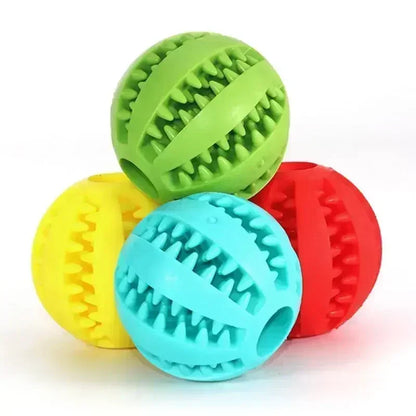 Durable Elastic Chew Ball for Dogs - Interactive Dental Toy Soft