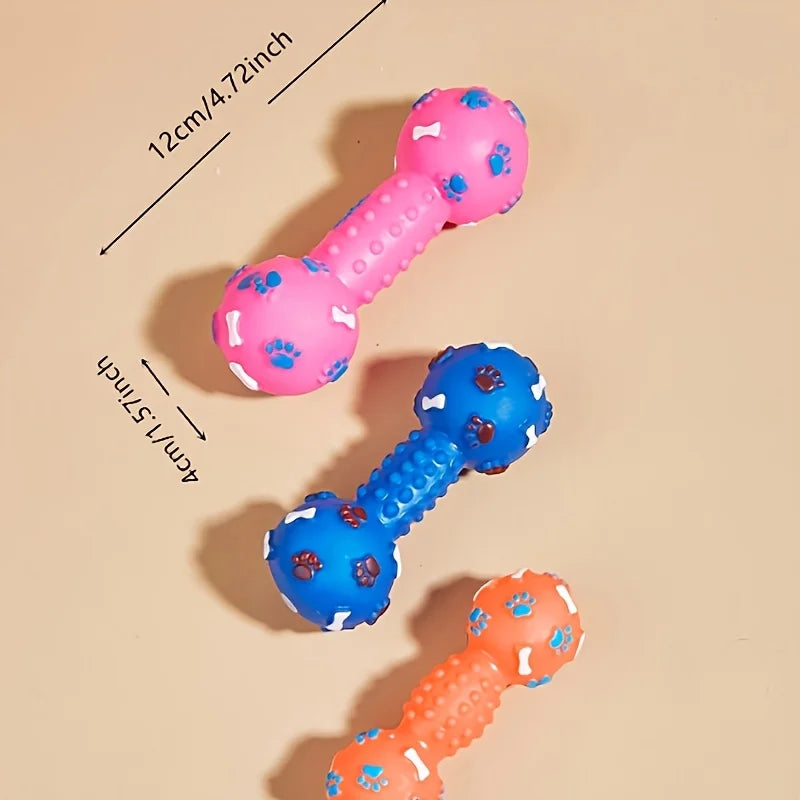 Interactive Squeaky Chew Toy for Small Dogs - Durable Rubber for