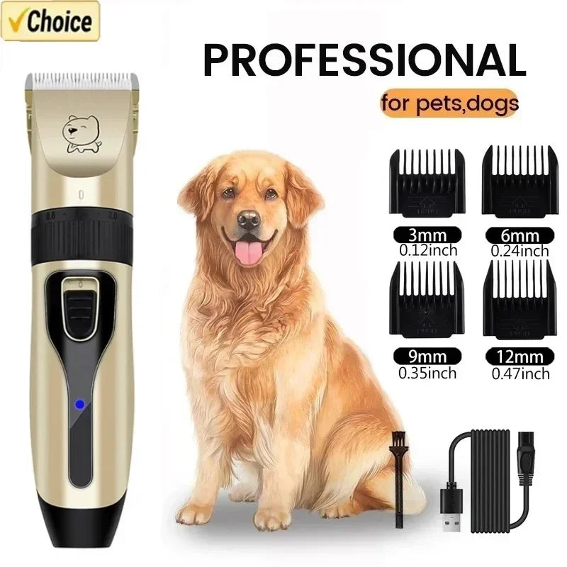 Dog Professional Hair Clipper Electrical Grooming Trimmer for Pets USB