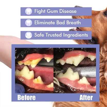 Pet Dental Spray Reduces Plaque & Tartar Buildup Dog Cleaning Bad