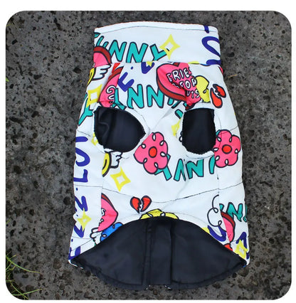 Fashion Big Dog Waterproof Jacket Autumn Winter Pet Coat with Traction