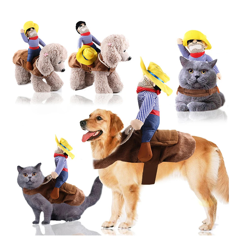 NONOR Halloween Party Dog Clothes Funny Cowboy Dressing Up Jacket