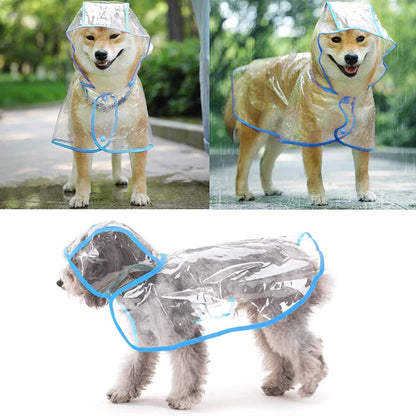 1PC Waterproof Dog Coat Rain Jacket Pet Clothes Puppy Raincoat