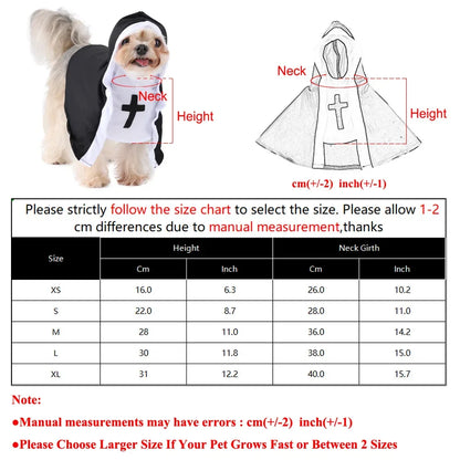 Halloween Dog Nun Costume
