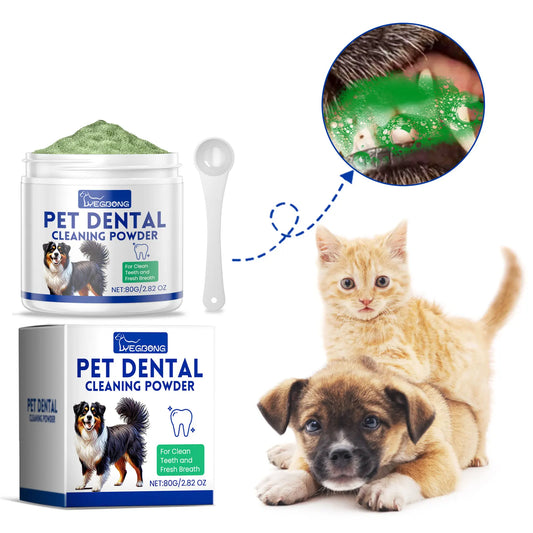 Pet Tooth Cleaning Powder Teeth Stain Remover Eliminates Bad Breath