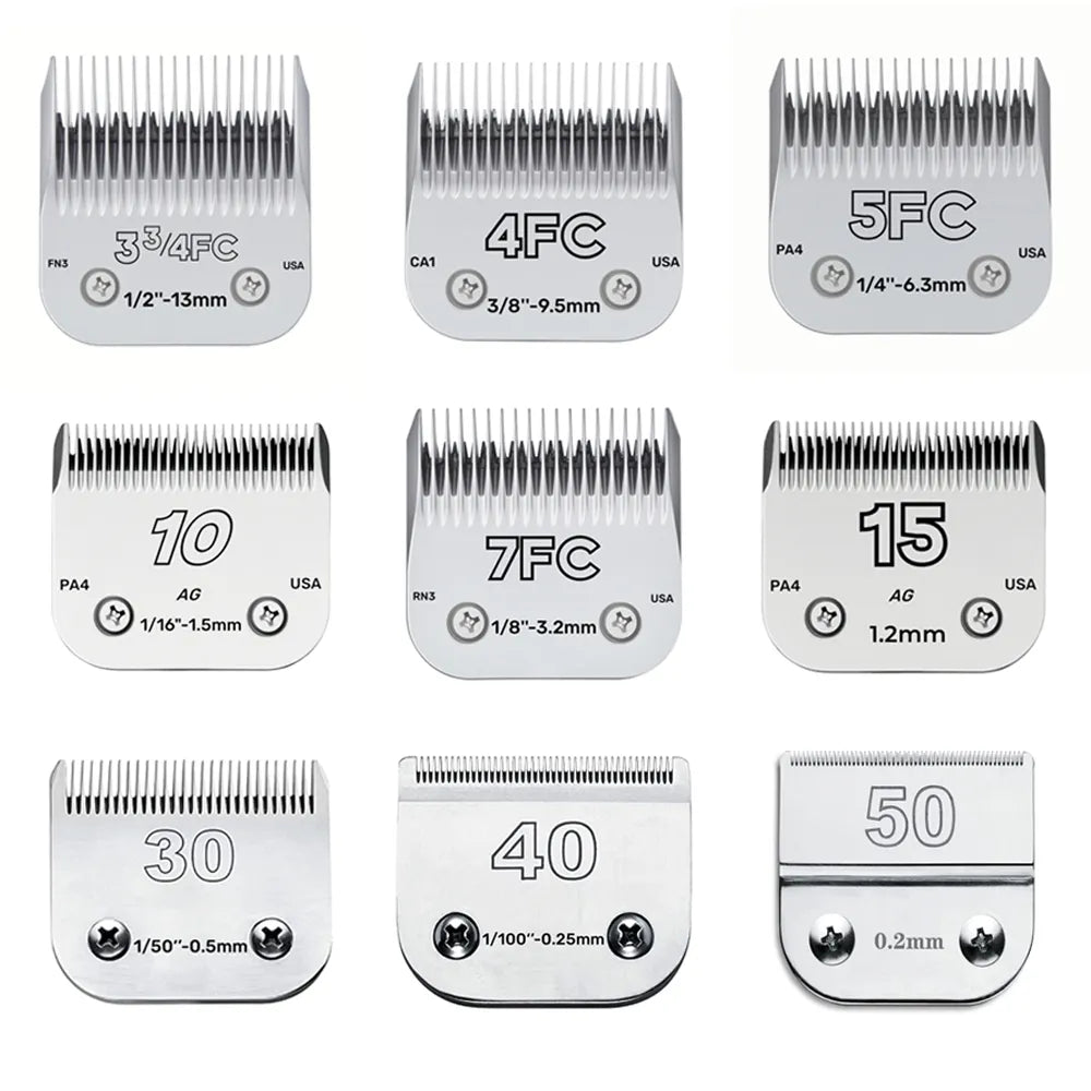 3F 4F 5F 7F 9# 10# 30# 40# 50# Professional Pet Clipper Blade A5 Blade