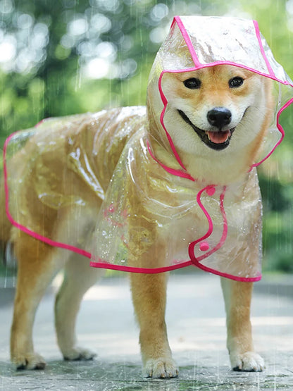 1PC Waterproof Dog Coat Rain Jacket Pet Clothes Puppy Raincoat