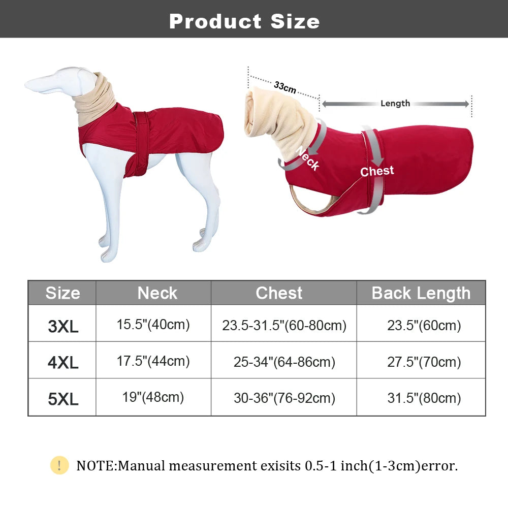 Super Warm Thick Waterproof Dog Coat