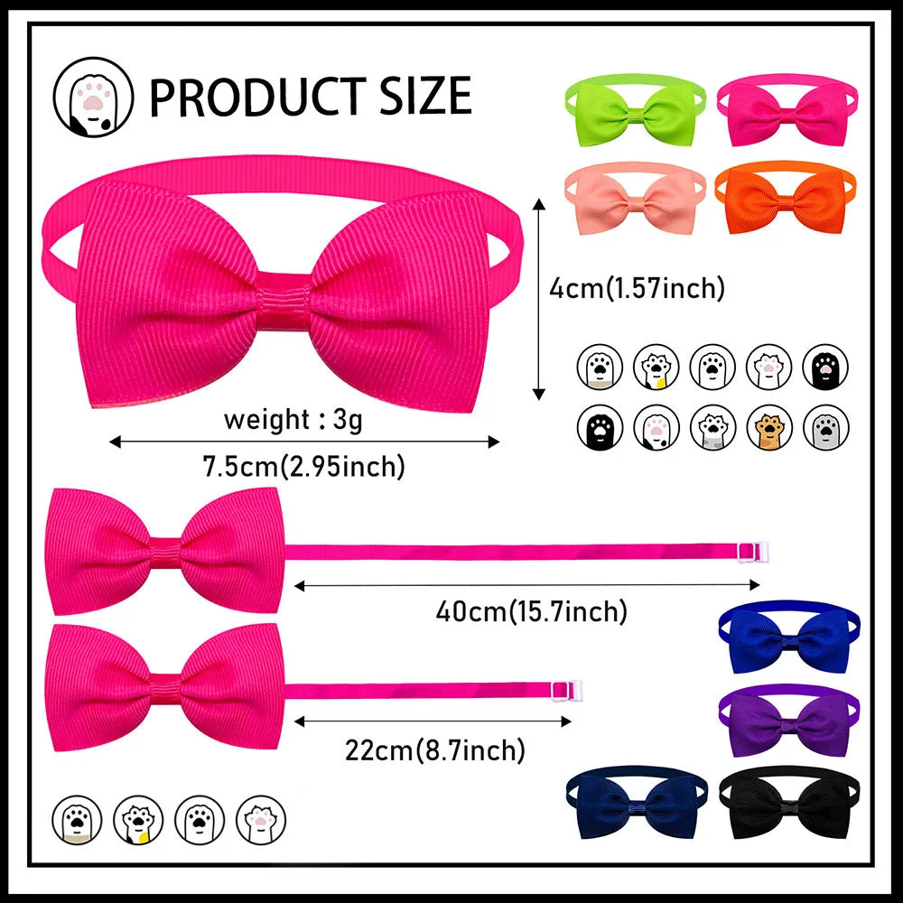 Solid Bowties for Dogs 10 pieces