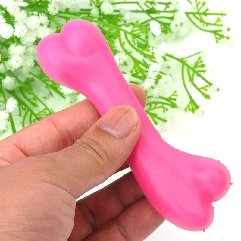 Pet Dog Puppy Cat Rubber Dental Teeth Chew Bone Play Training Fetch