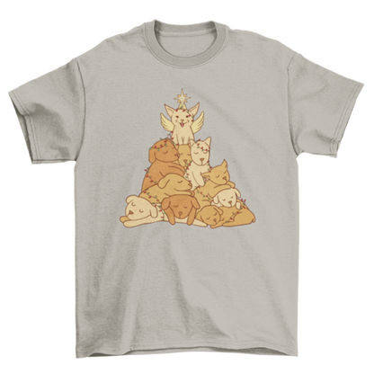 Puupy dog christmas tree t-shirt