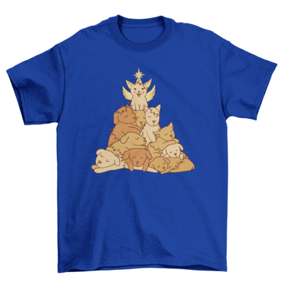 Puupy dog christmas tree t-shirt