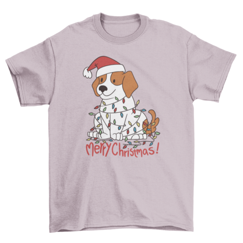 Christmas beagle dog t-shirt