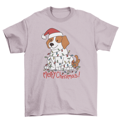 Christmas beagle dog t-shirt