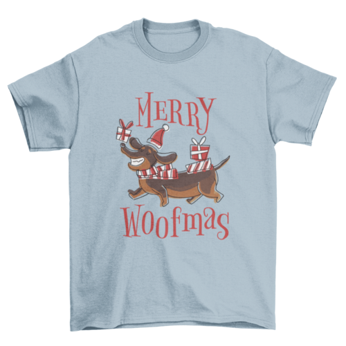 Happy christmas dog pun t-shirt