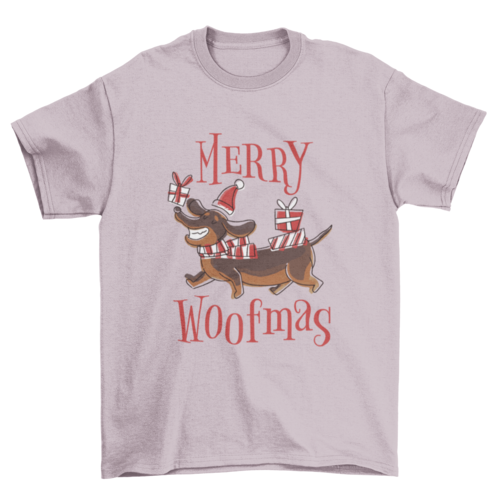Happy christmas dog pun t-shirt