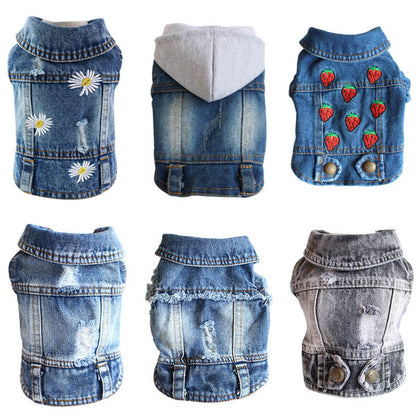 Jeans Jacket Dog Coat Clothes | Clothes Dog Denim Jacket | Chihuahua
