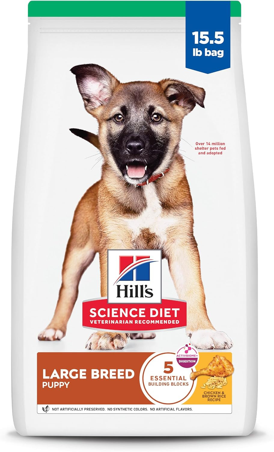 Hills Large Breed Dry Puppy Food Chicken & Brown Rice, 15.5 Lb. Bag