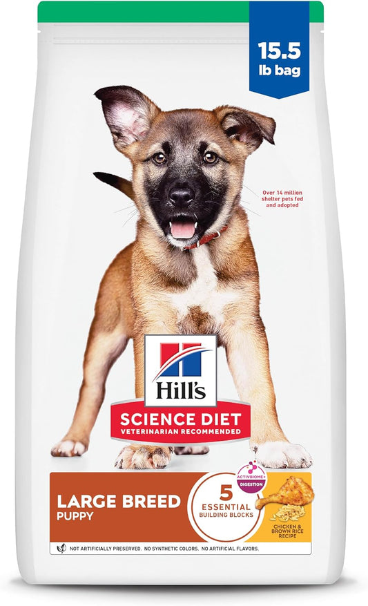Hills Large Breed Dry Puppy Food Chicken & Brown Rice, 15.5 Lb. Bag