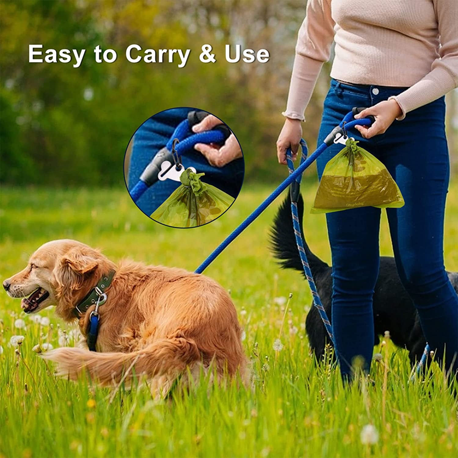 Soft Fabric Dog Poop Bag Dispenser