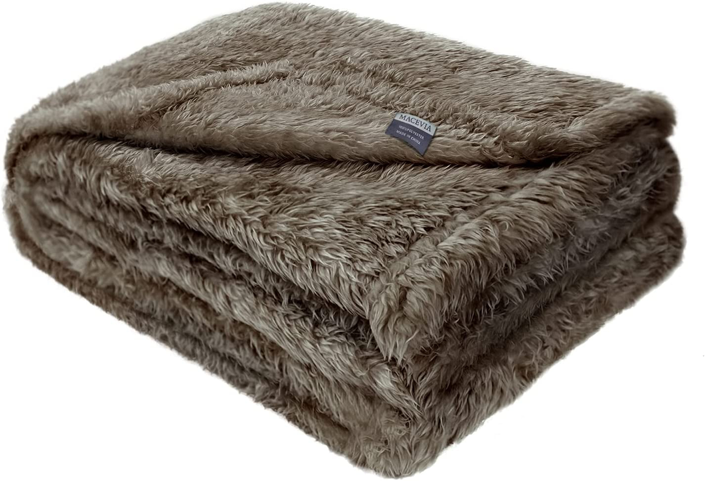 Fluffy Fleece Dog Blankets,Warm Soft Fuzzy Pets Blanket for Puppy,Small,Medium,Large Dogs and Cats,Plush Pet Throws for Bed,Couch,Sofa,Travel(40X60 Inch, Taupe)
