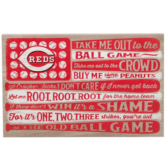 Cincinnati Reds Canvas Flag Wall Art