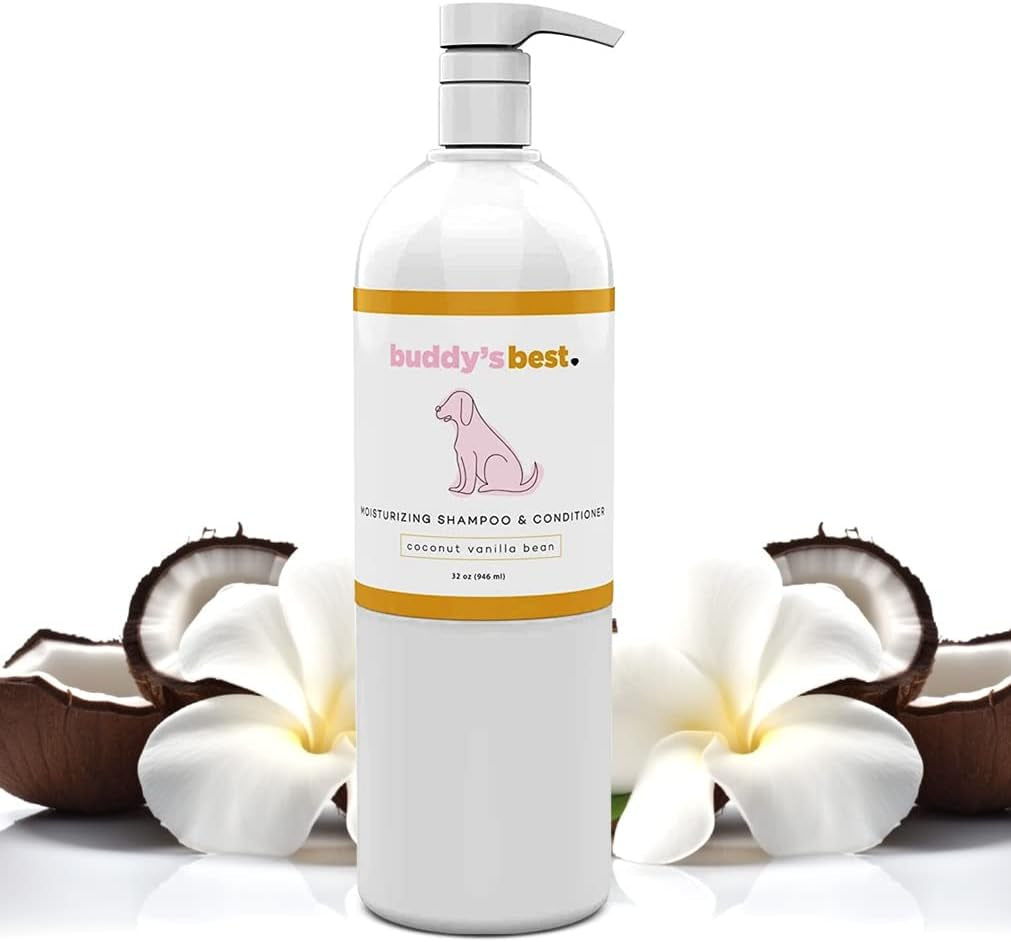 Oatmeal Dog Shampoo and Conditioner for Dry and Sensitive Skin Coconut Vanilla Bean Scent, 32Oz