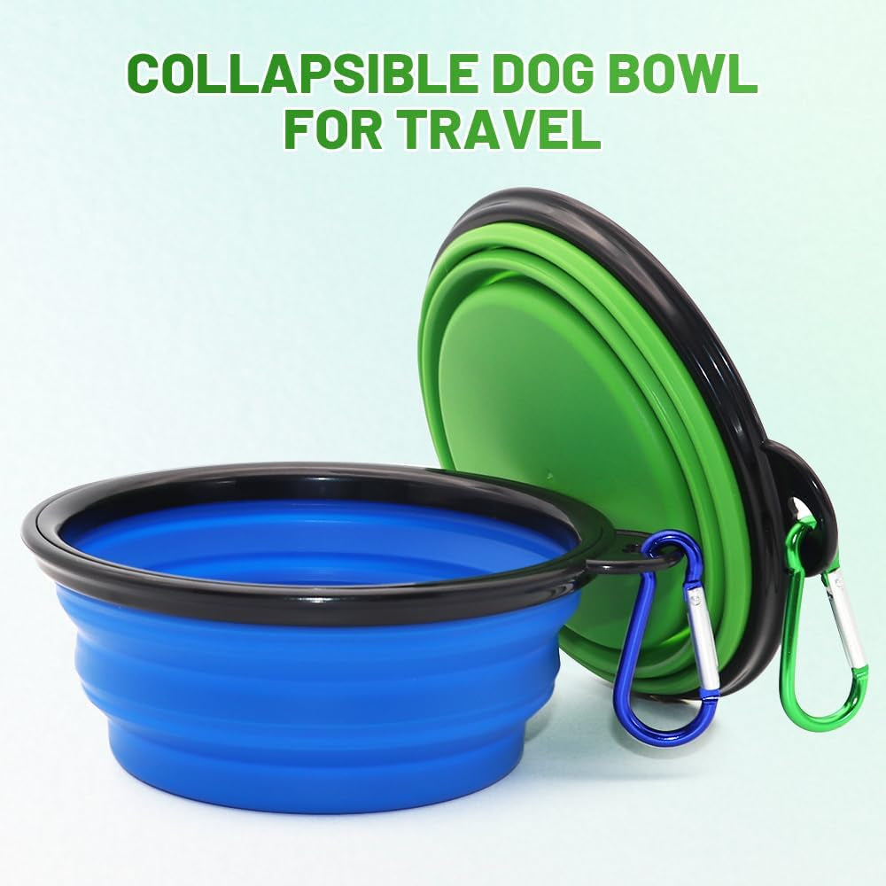 Dog Collapsible Bowls, 2 Pack