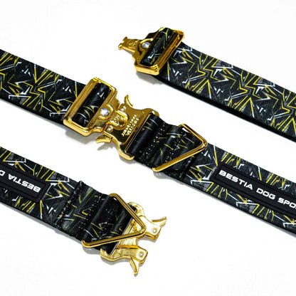 Bestia Dog Sport GripPro Print Collar - Gold