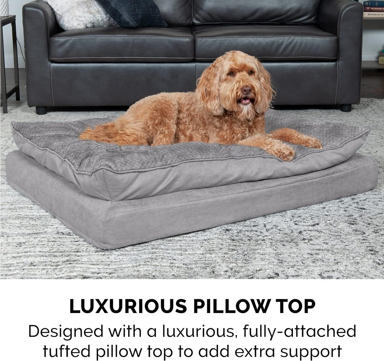 Orthopedic Dog Bed W/ Pillow Cushion Top & Removable Washable Cove (for Dogs up to 35 Lbs)