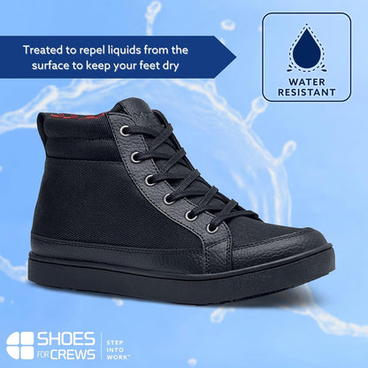 Women'S Slip-Resistant Food Service Shoes - Comfortable, Non-Slip Safety Shoes for Women - High-Top Kitchen Sneakers for Chefs, Servers, Bartenders - Padma