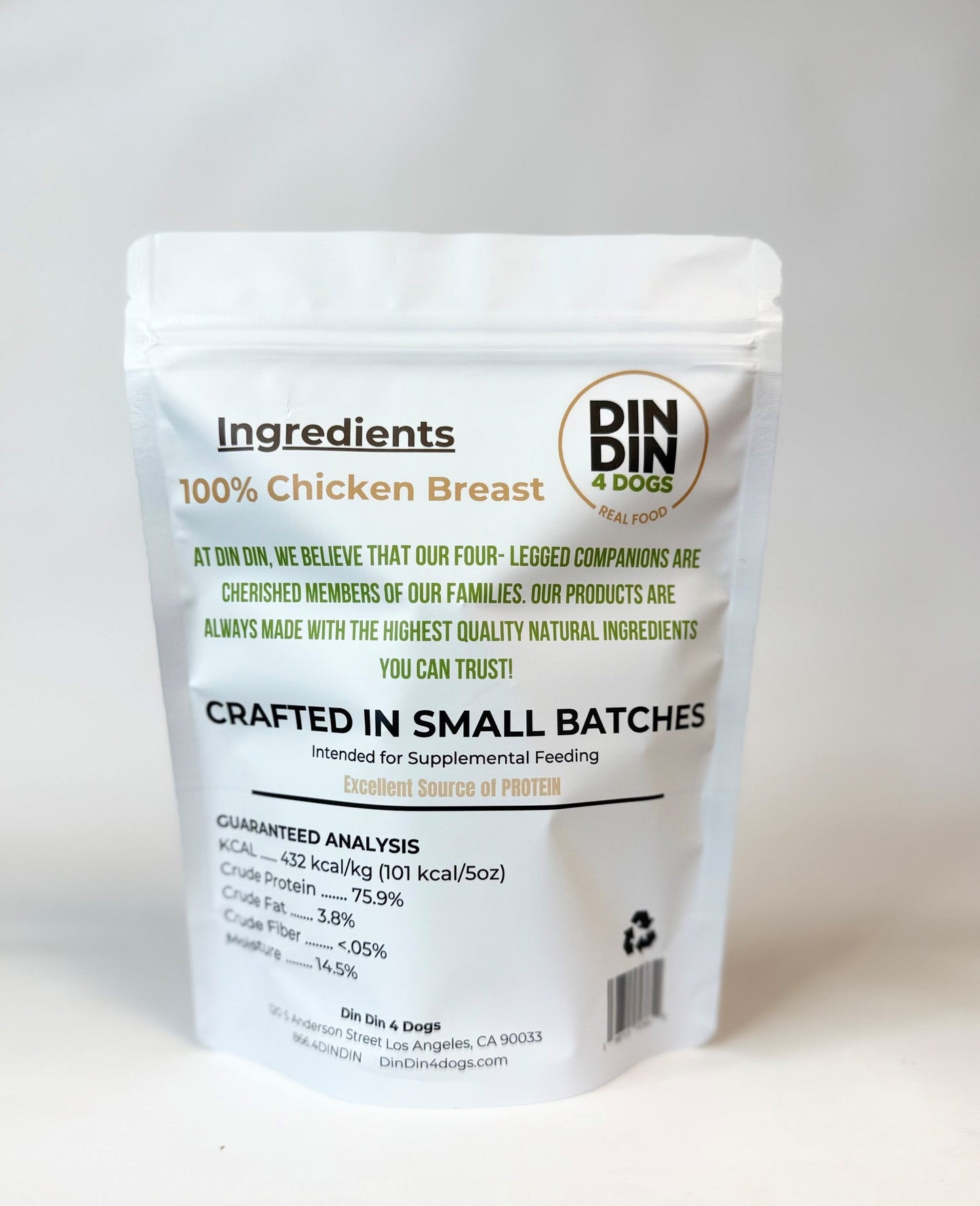 Chicken Treats Dog Treats, 5 Ounce Bag, Single Ingredient, High Protein