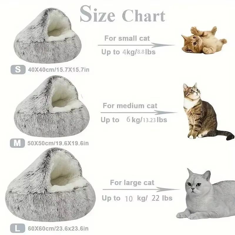 Soft Plush Pet Bed Nest with Cover