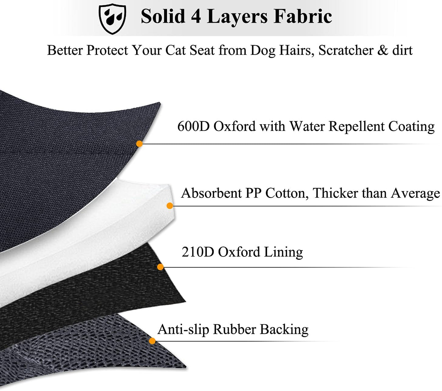 Car Seat Cover for Dogs, Heather Khaki, 46" L * 52" W