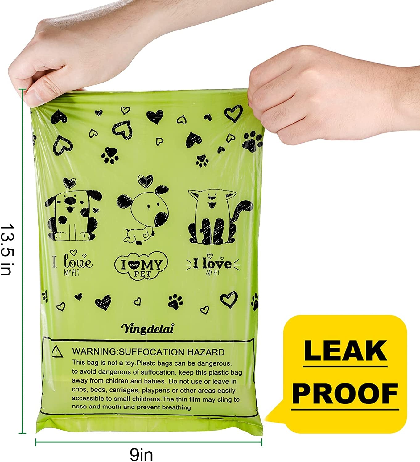 Extra Thick Leakproof Dog Poop Bags 280 Count with Dispenser (Scented)