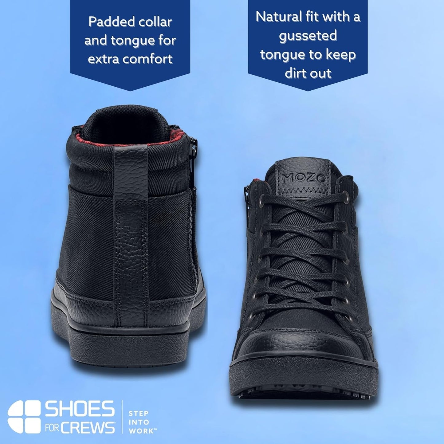 Women'S Slip-Resistant Food Service Shoes - Comfortable, Non-Slip Safety Shoes for Women - High-Top Kitchen Sneakers for Chefs, Servers, Bartenders - Padma